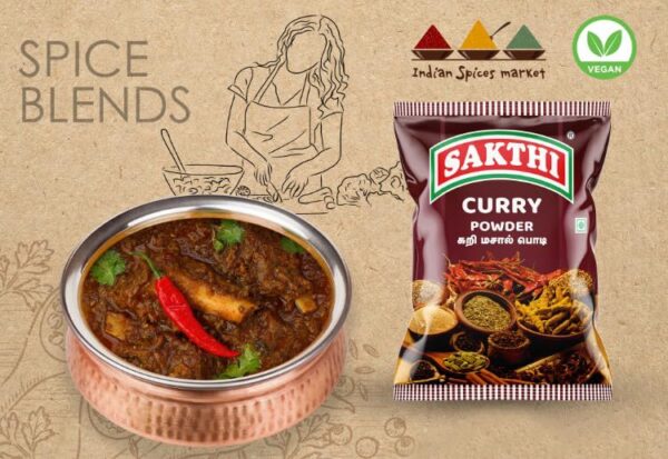 SAKTHI 500g South Indian Flavoured Curry Masala Powder for Cooking | 100% Vegetarian Mixed Masala for Gravy Preparation | Rich Aroma & Flavor Vegetable Masala | Premium Spices Blend Curry Masala - Image 4