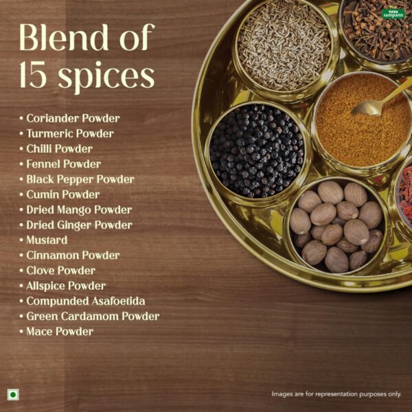Tata Sampann Kitchen King Masala with Natural Oils, 100g, Crafted by Chef Sanjeev Kapoor, With Chef’s Exclusive Tip, Rich Aroma & Flavour - Image 2